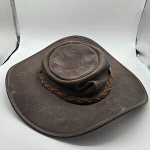 Squashy XL Grizzly Australia hat leather outback made in Tanzania